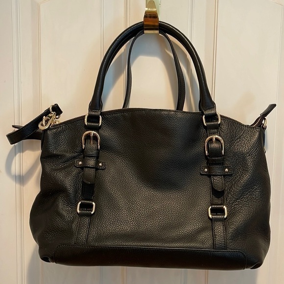 Ora Delphine black genuine soft leather bag - Picture 1 of 15